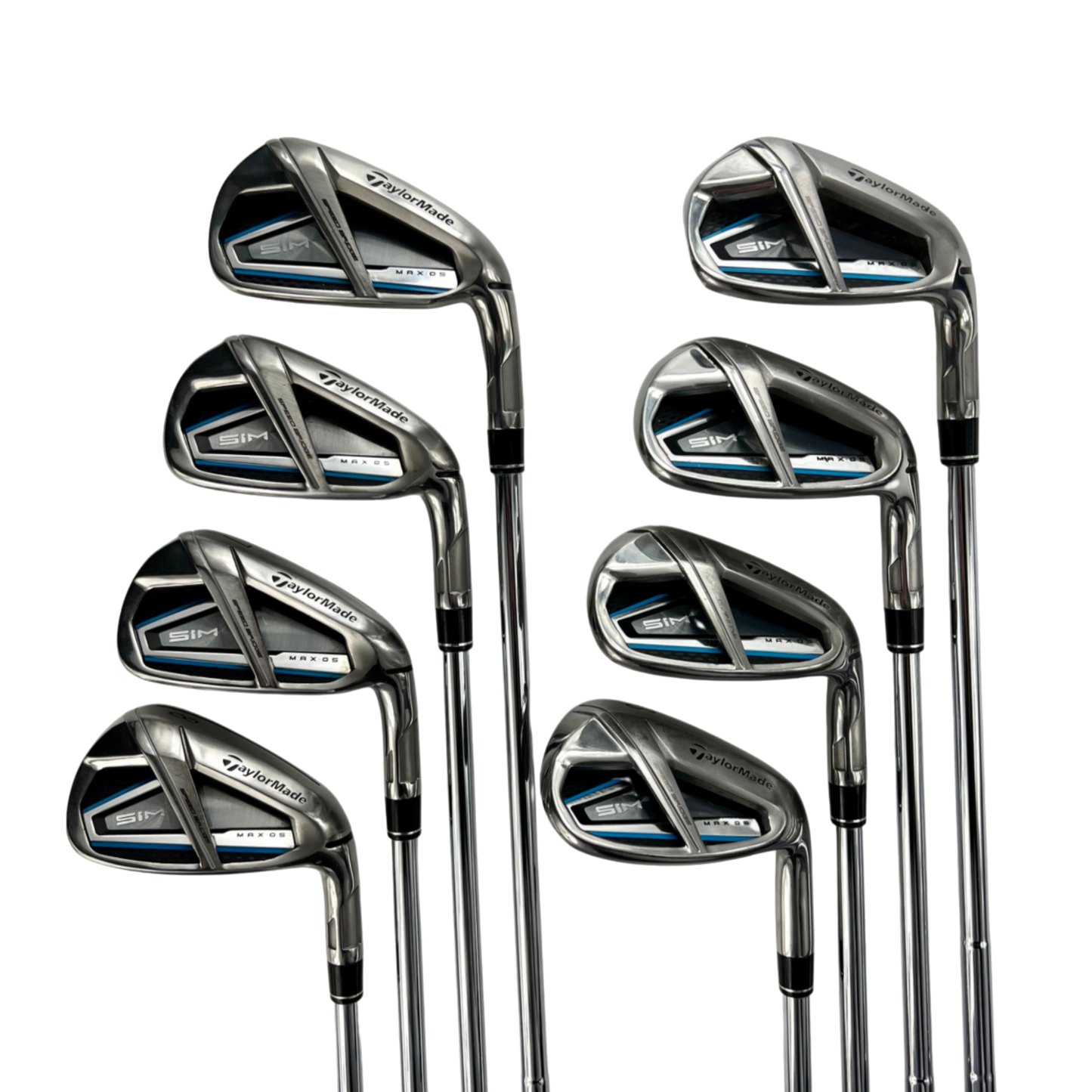 TaylorMade SIM MAX OS Irons / 5-PW-AW-SW / Regular Flex Dynamic Gold R300 Shafts