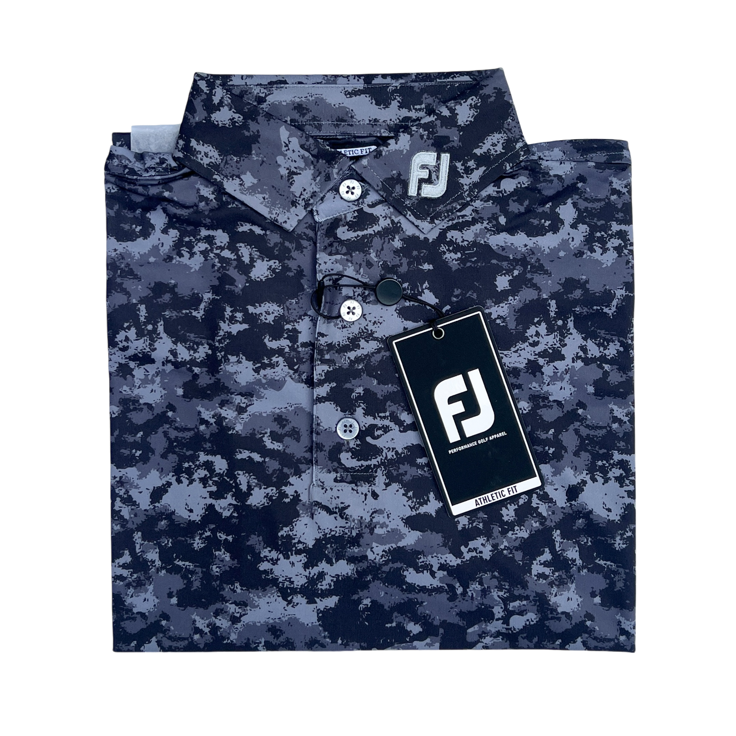 NEW FootJoy Mens Cloud Camo Polo / Black / Size Small